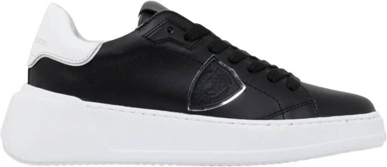 Philippe Model Tres Temple Sneakers: Schone vormen Italiaanse materialen Black Dames