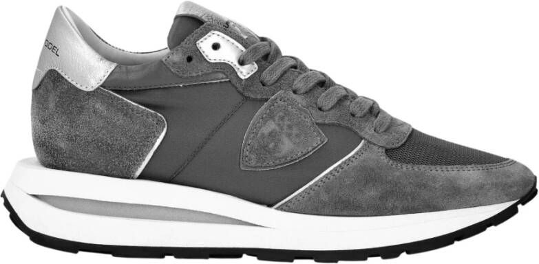 Philippe Model Tropez Haute Low Mondial Anthracite Sneakers Gray Heren