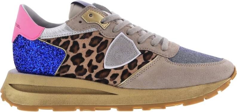 Philippe Model Beige Sneakers met Vintage-geïnspireerd Ontwerp Multicolor Dames