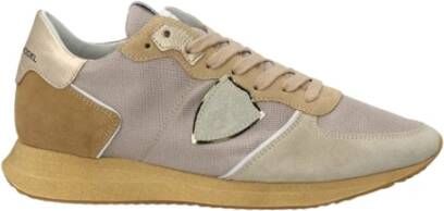 Philippe Model Stijlvolle lage top sneakers in grijs bruin en wit Gray Dames