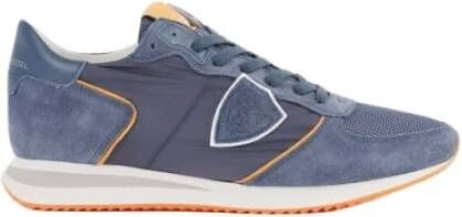 Philippe Model Trpx Navy Blue en Oranje Hardloopschoenen Blauw Heren