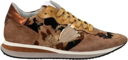 Philippe Model Trpx Sneaker Sporty-Chic Stijl Beige Dames