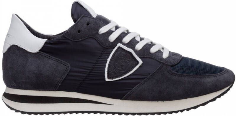 Philippe Model men's shoes suede trainers sneakers Trpx Blauw Heren