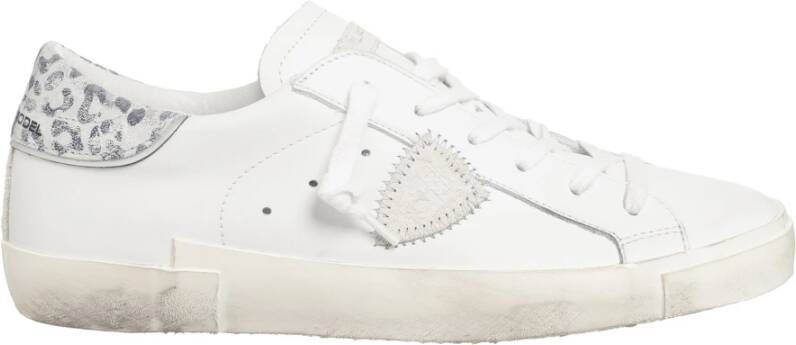 Philippe Model Vetersluiting Plain Sneakers White Dames