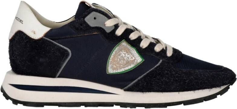 Philippe Model Vintage-geïnspireerde hoge top sneaker Blue Heren