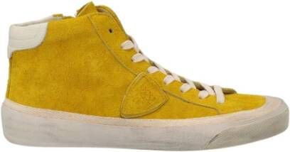 Philippe Model Vintage Gele Suède Sneaker Yellow Dames