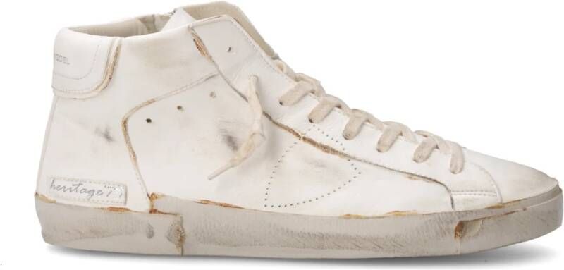 Philippe Model Vintage High Top Sneakers Wit White Heren