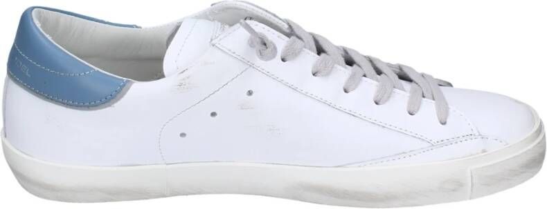 Philippe Model Vintage Leren Sneakers voor Mannen White Heren