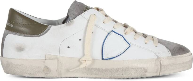 Philippe Model Vintage Leren Sneakers White Heren