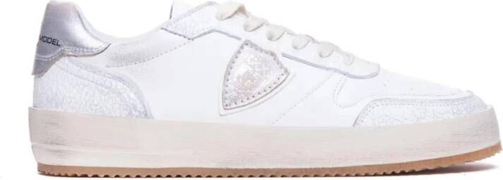 Philippe Model Vintage Leren Sneakers White Heren