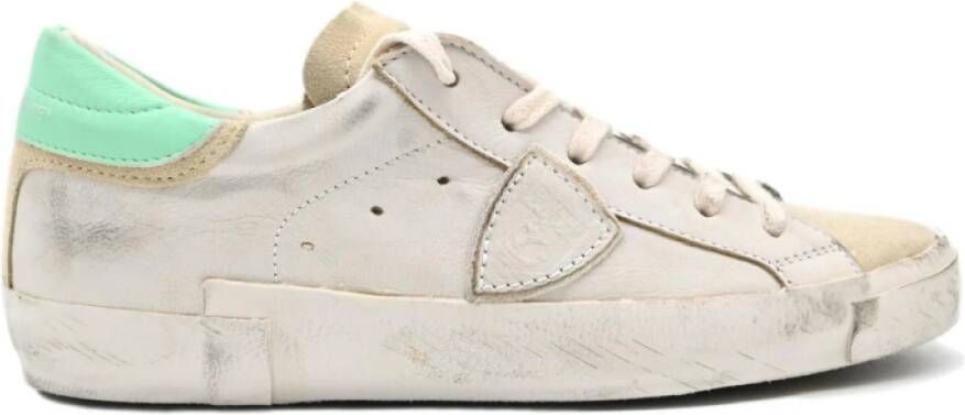 Philippe Model Vintage Paris Lage Top Sneakers Beige Dames