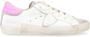 Philippe Model Vintage Sneaker in wit en fluorescerend roze White Dames - Thumbnail 1