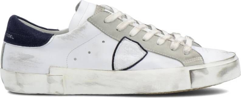 Philippe Model Vintage street style sneaker met spiegeldetails White Heren