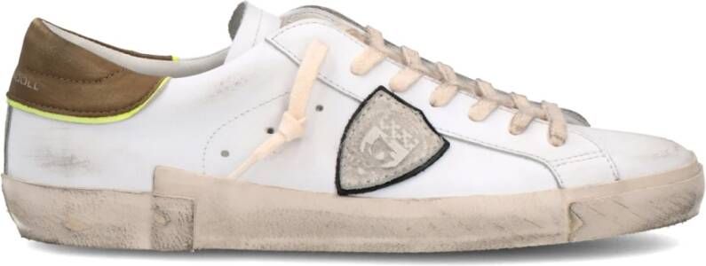 Philippe Model Vintage street style sneaker met spiegeldetails White Heren