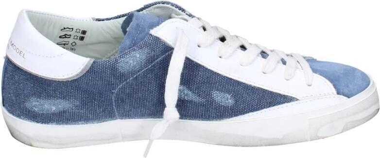 Philippe Model Vintage Suede Heren Sneakers Blue Heren