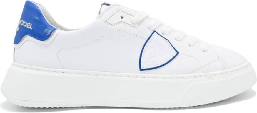 Philippe Model Vintage Temple Low Sneakers in Blanc Bluette White Heren