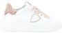 Philippe Model Witte en roze geweven sneaker White Dames - Thumbnail 1