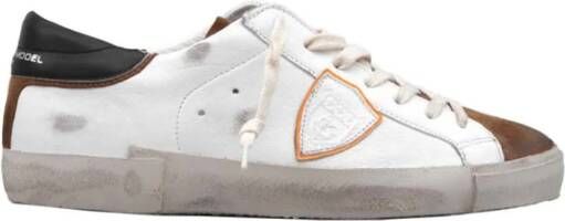 Philippe Model Witte Gewassen Leren Sneakers White Heren