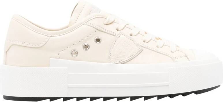 Philippe Model Witte Haute Sneakers met Metallic Details White Dames