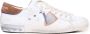 Philippe Model Witte Kalfsleren Lage Sneakers met Metalen Details White Heren - Thumbnail 1