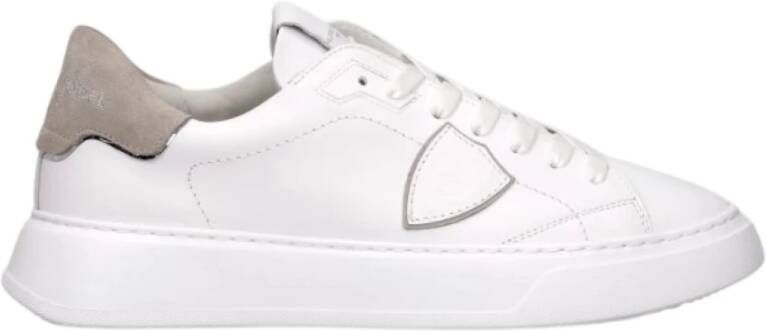 Philippe Model Witte Lage Sneakers Kalfsleer White Heren