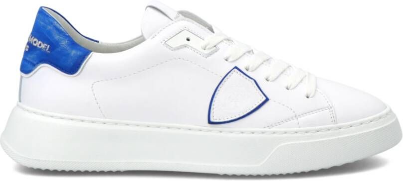 Philippe Model Witte Blauwe Temple Sneakers Ode Frankrijk Multicolor Heren