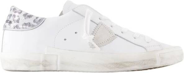 Philippe Model Witte Leren Lage Sneakers White Dames