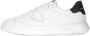 Philippe Model Witte Leren Sneakers Logo Rubberen Zool White Heren - Thumbnail 1