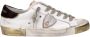 Philippe Model Witte Leren Sneakers met Gouden Accenten Beige Dames - Thumbnail 1