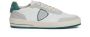 Philippe Model Witte leren sneakers met groene spoiler White Heren - Thumbnail 1