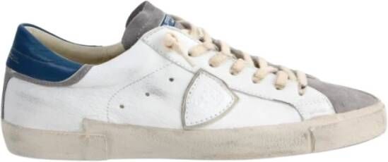 Philippe Model Witte lage top sneakers met asymmetrische band White