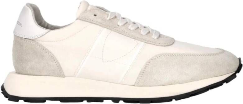 Philippe Model Witte Leren Sneakers Multicolor Heren