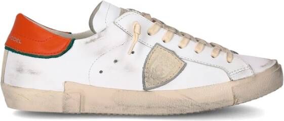 Philippe Model Witte Platte Sneakers Parijse Stijl White Heren