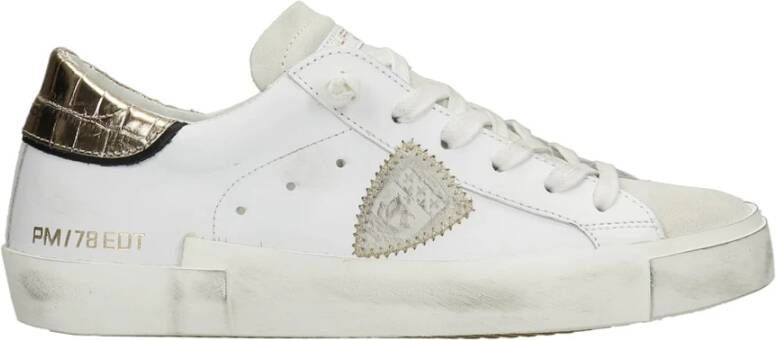 Philippe Model Witte Sneakers Lichtgewicht Rubberen Zool White Dames