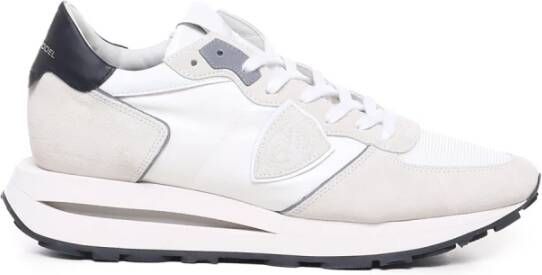 Philippe Model Witte Sneakers met Contrasterend Logo White Heren