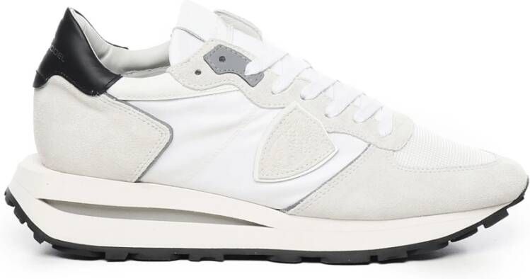 Philippe Model Witte Sneakers met Contrasterende Neuskap White Heren