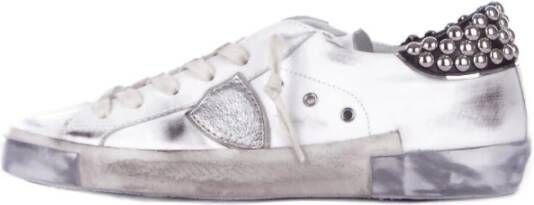 Philippe Model Witte Sneakers met Logo Detail White Dames