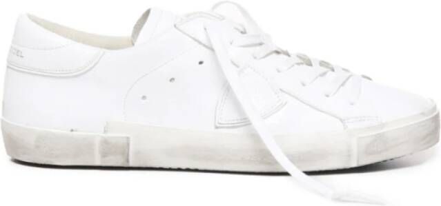 Philippe Model Witte Sneakers met Uniek Ambachtelijk Ontwerp White Heren