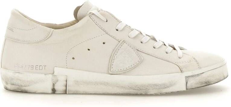 Philippe Model Witte Sneakers met Uniek Ambachtelijk Ontwerp White Heren