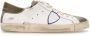 Philippe Model Sneakers met Distressed Effect en Suède Panelen White Heren - Thumbnail 5