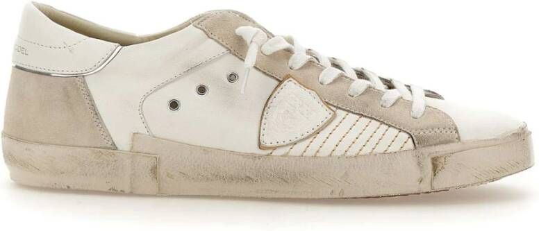 Philippe Model Witte platte schoenen Paris sneaker White Heren