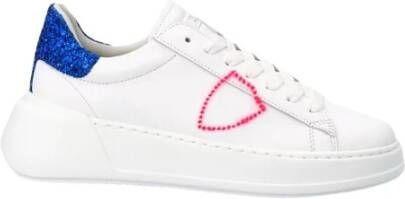 Philippe Model Glam Low Dames Sneakers met Fonkelende Details White Dames