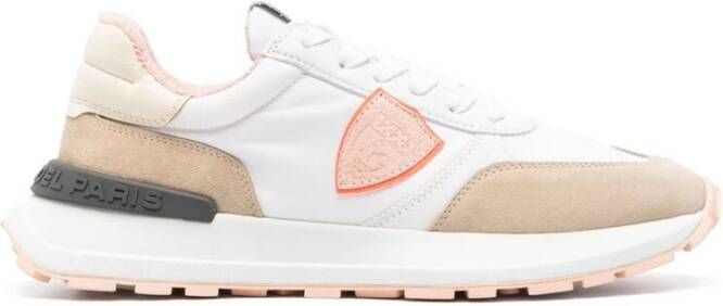 Philippe Model Witte Roze Sneakers met Paneelontwerp Multicolor Dames