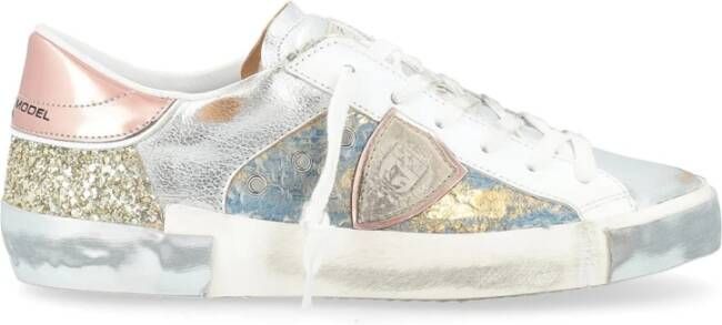 Philippe Model Zilverblauw en goud Sneakers Multicolor Dames