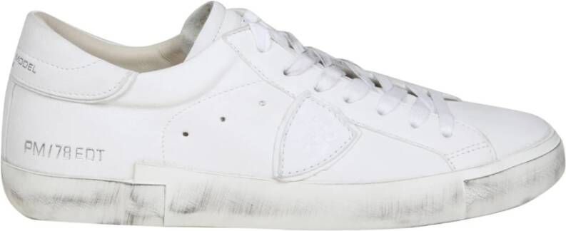 Philippe Model Witte Sneakers met Uniek Ambachtelijk Ontwerp White Heren