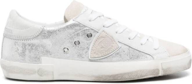 Philippe Model Zilveren Sneakers Damesschoenen White Dames