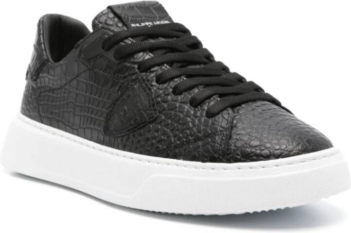 Philippe Model Zwarte Coco Print Sneakers Black Heren