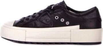 Philippe Model Zwarte lage top sneakers met dierenprint Black Dames