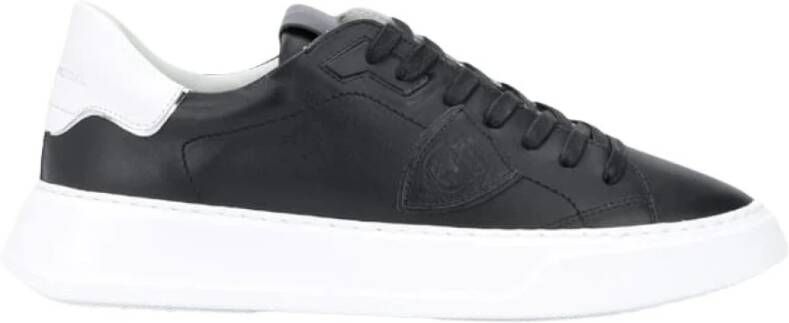 Philippe Model Zwarte Sneaker 100% Pelle Black Heren