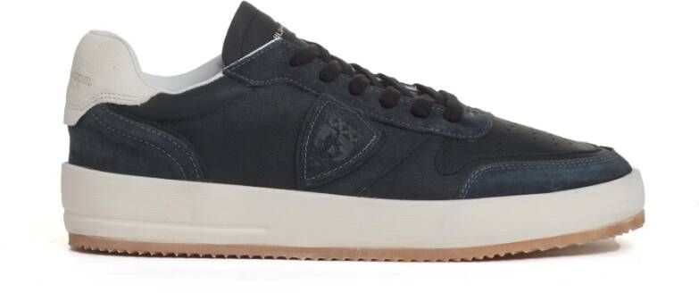 Philippe Model Zwarte Suède Sneakers Black Heren